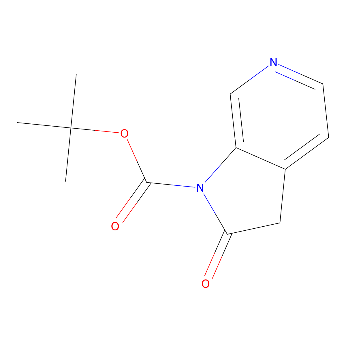 tert-Butyl 2-oxo-2,3-dihydro-1H-pyrrolo[2,3-c]pyridine-1-carboxylate molecular structure, CAS 1936059-34-5