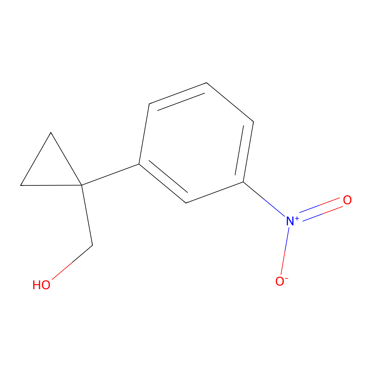 [1-(3-Nitrophenyl)cyclopropyl]methanol molecular structure, CAS 1936059-92-5