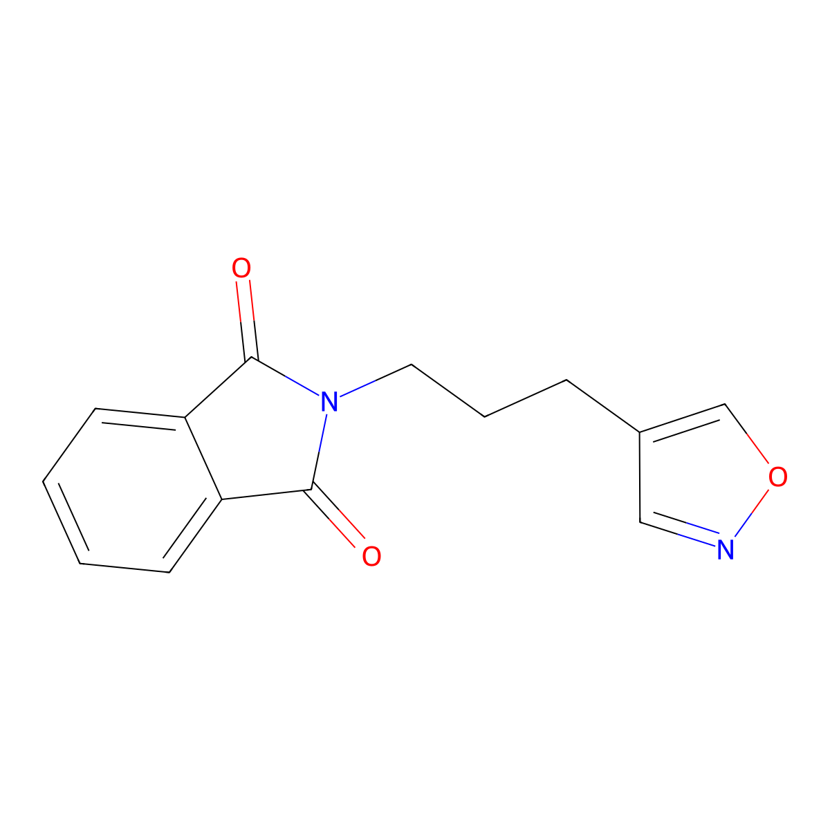2-[3-(1,2-oxazol-4-yl)propyl]-2,3-dihydro-1H-isoindole-1,3-dione molecular structure, CAS 1936064-00-4