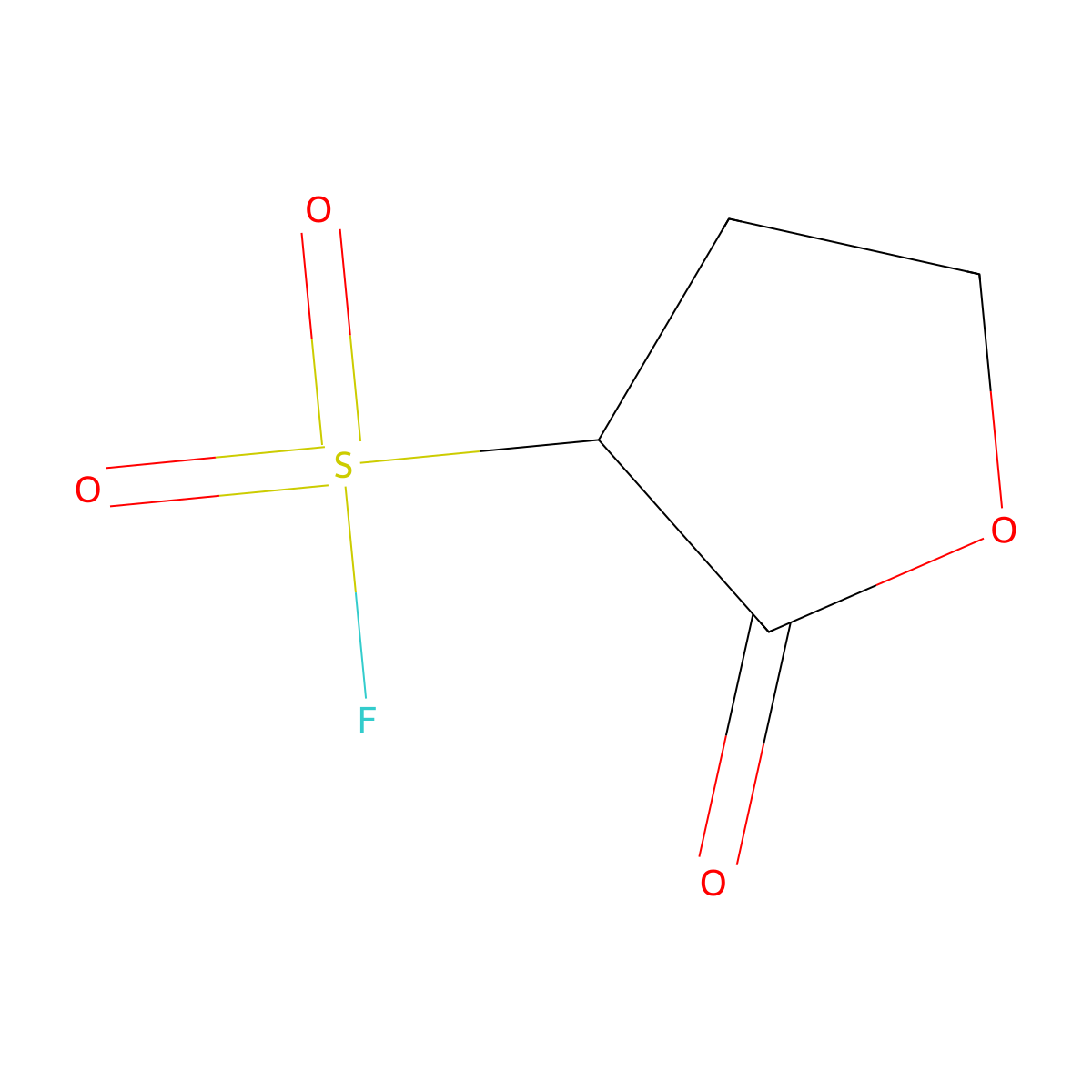 2-Oxooxolane-3-sulfonyl fluoride molecular structure, CAS 1936066-60-2