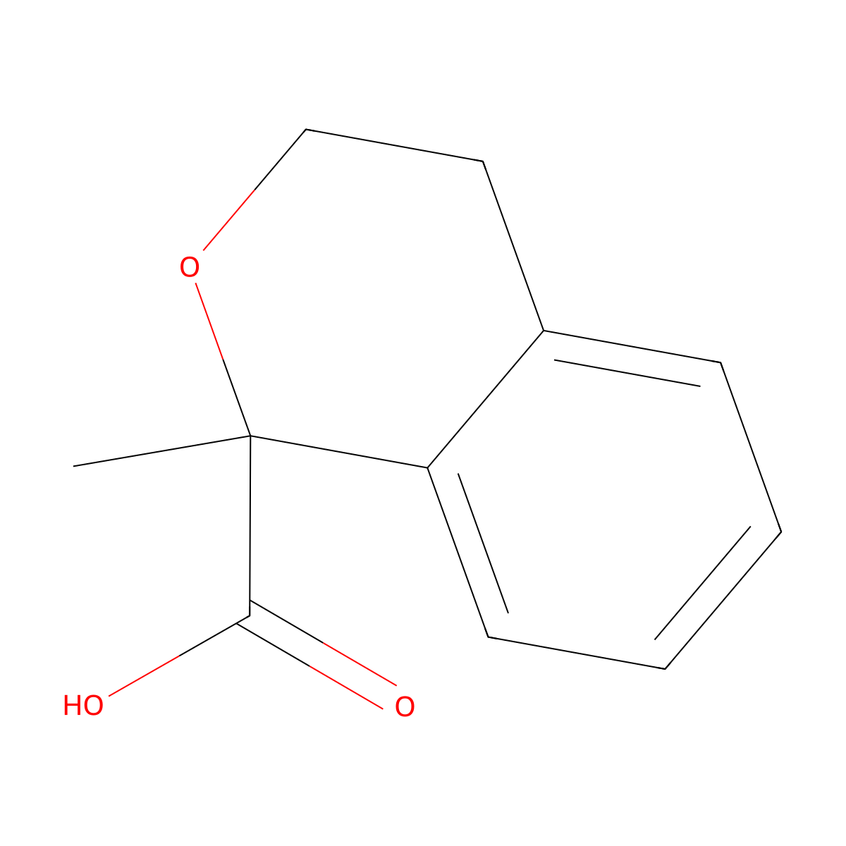 1-methyl-3,4-dihydro-1H-2-benzopyran-1-carboxylic acid molecular structure, CAS 1936067-82-1