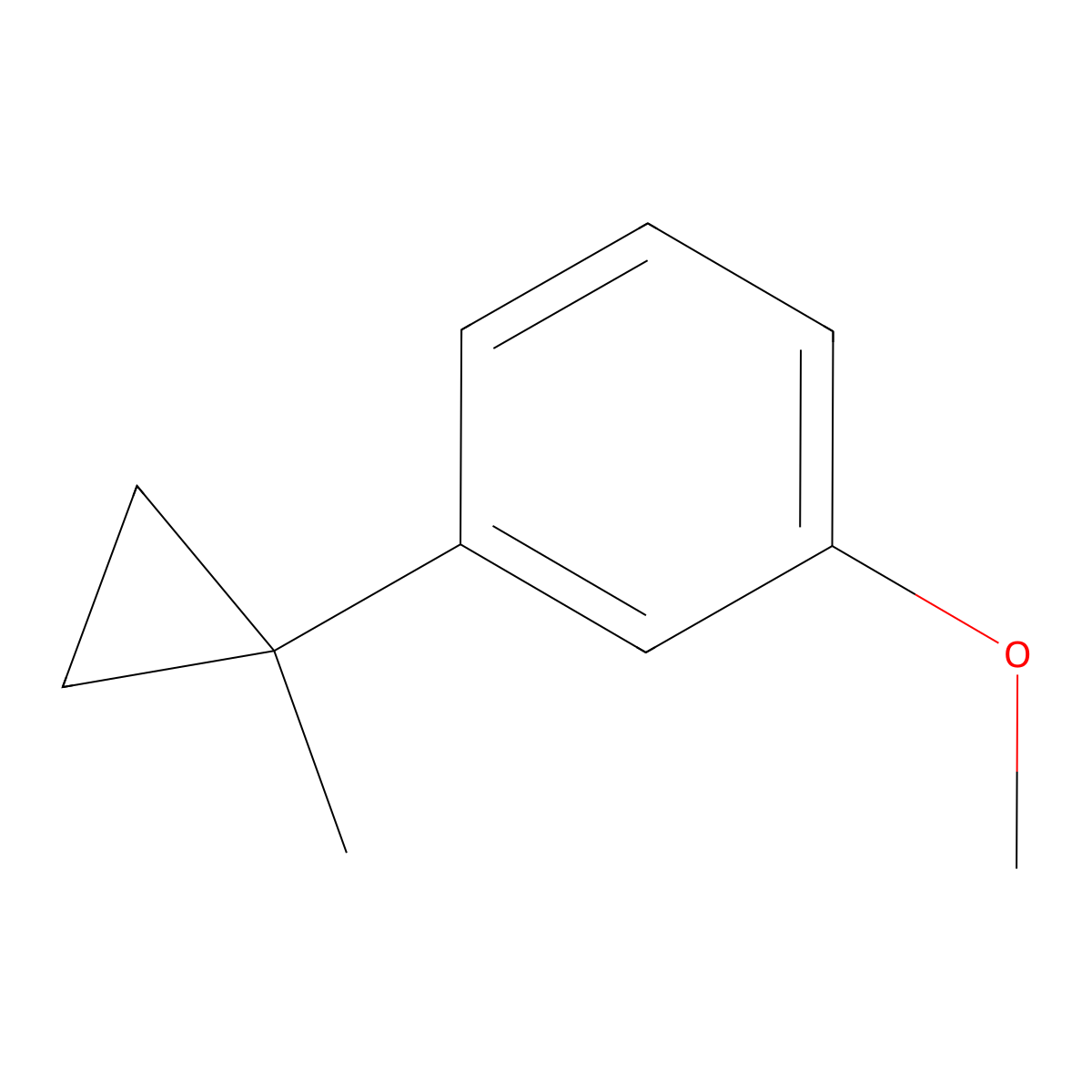 1-Methoxy-3-(1-methylcyclopropyl)benzene molecular structure, CAS 1936069-16-7