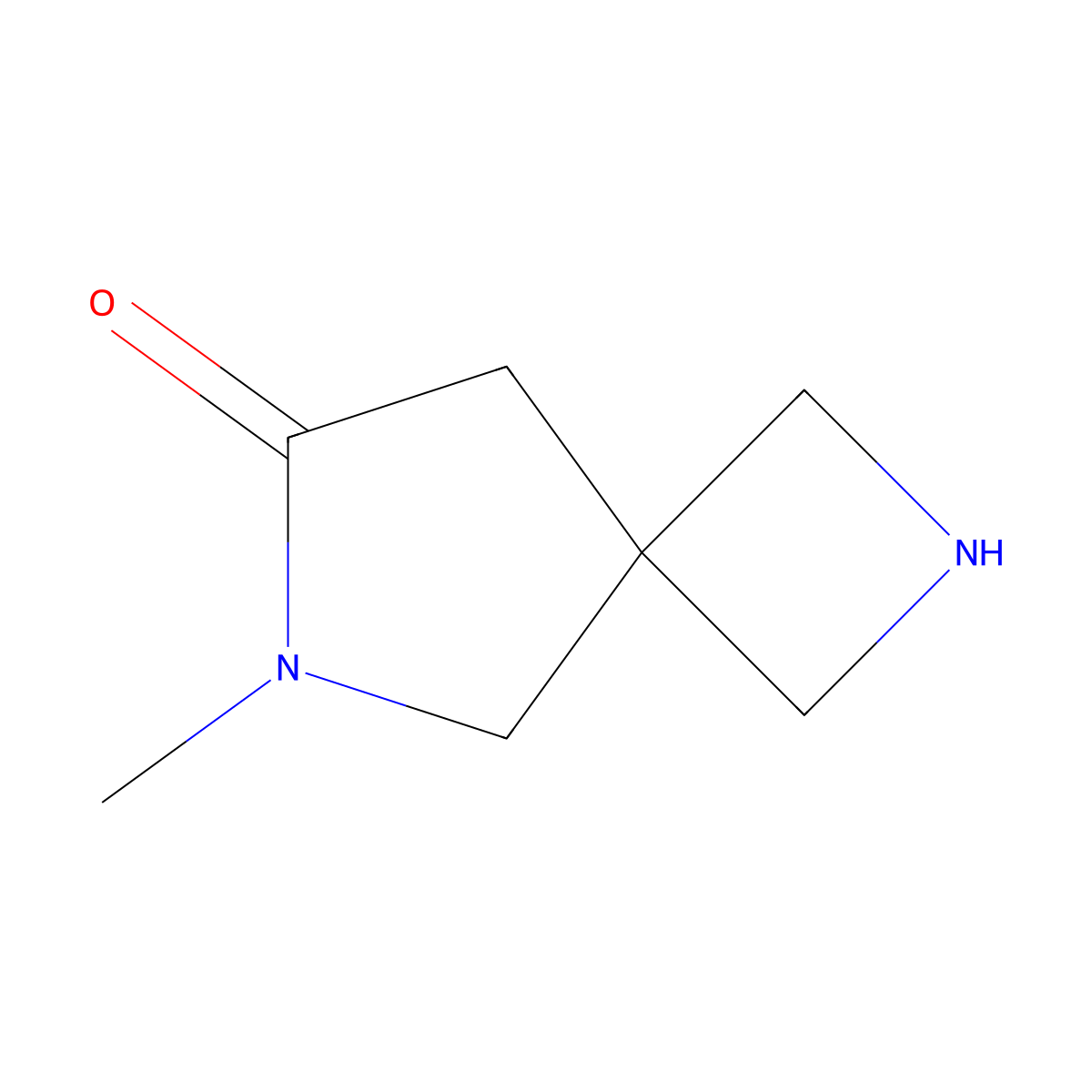 6-Methyl-2,6-diazaspiro[3.4]octan-7-one molecular structure, CAS 1936069-27-0