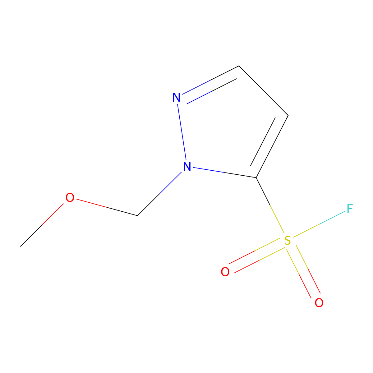 1-(Methoxymethyl)-1H-pyrazole-5-sulfonyl fluoride molecular structure, CAS 1936073-44-7
