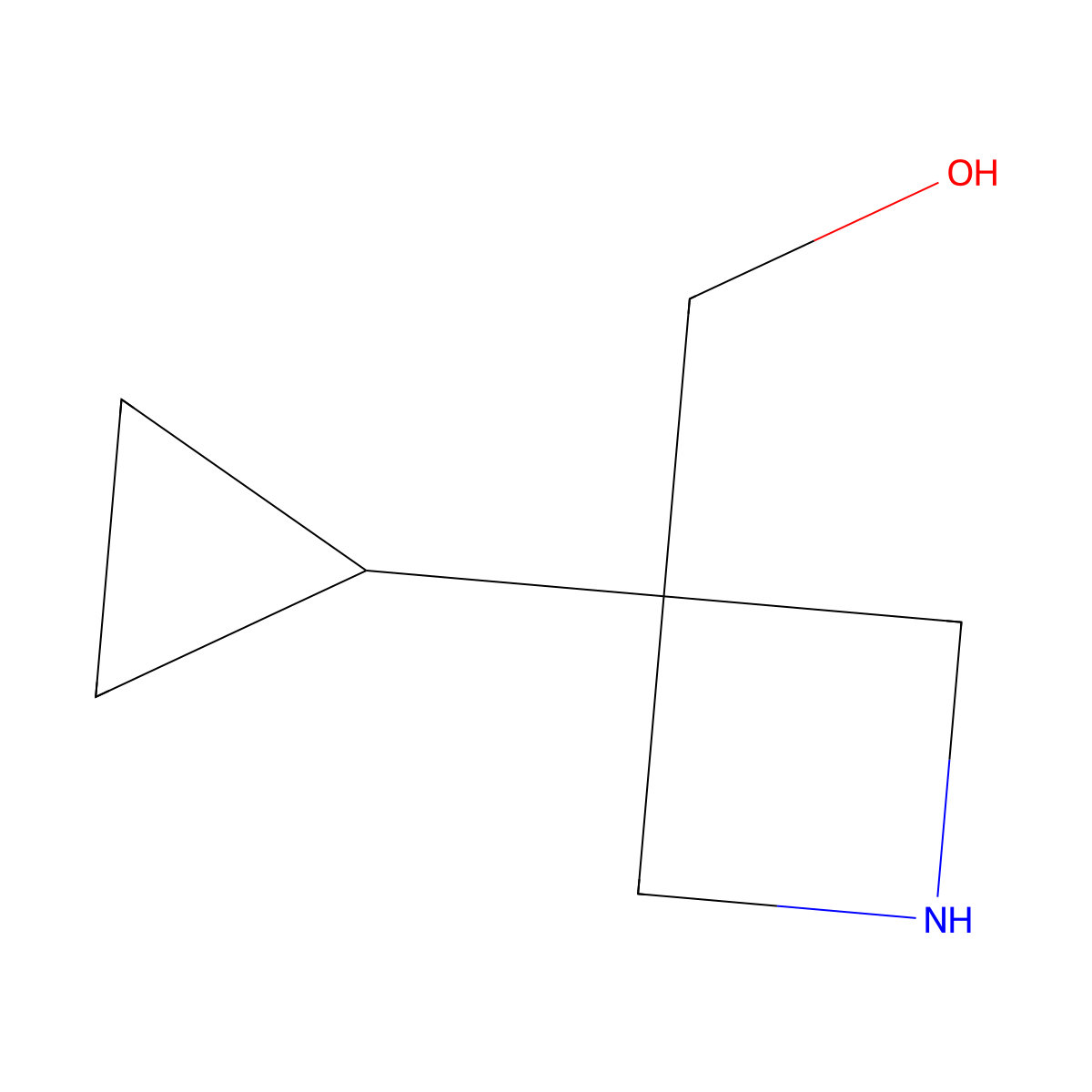 (3-Cyclopropylazetidin-3-yl)methanol molecular structure, CAS 1936074-23-5