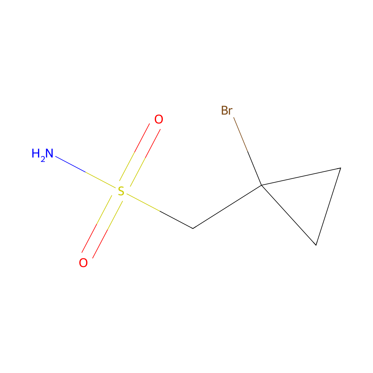 (1-Bromocyclopropyl)methanesulfonamide molecular structure, CAS 1936088-56-0