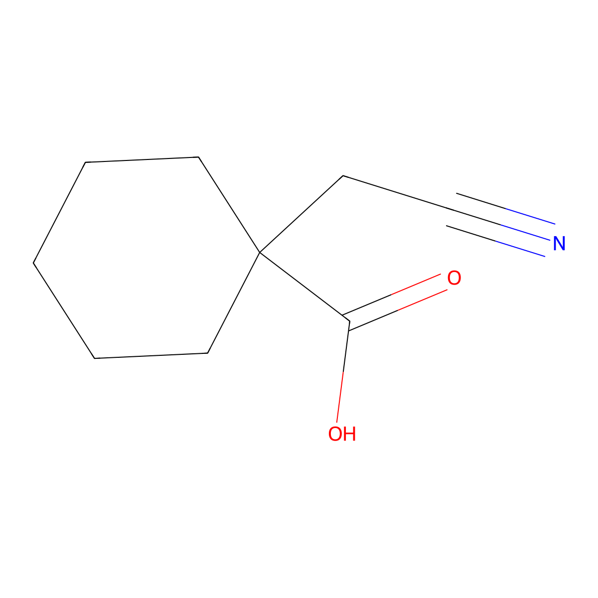 1-(Cyanomethyl)cyclohexane-1-carboxylic acid molecular structure, CAS 1936090-03-7