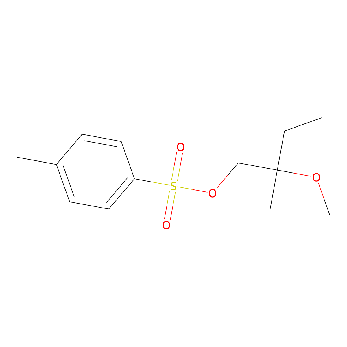 2-Methoxy-2-methylbutyl 4-methylbenzene-1-sulfonate molecular structure, CAS 1936091-66-5