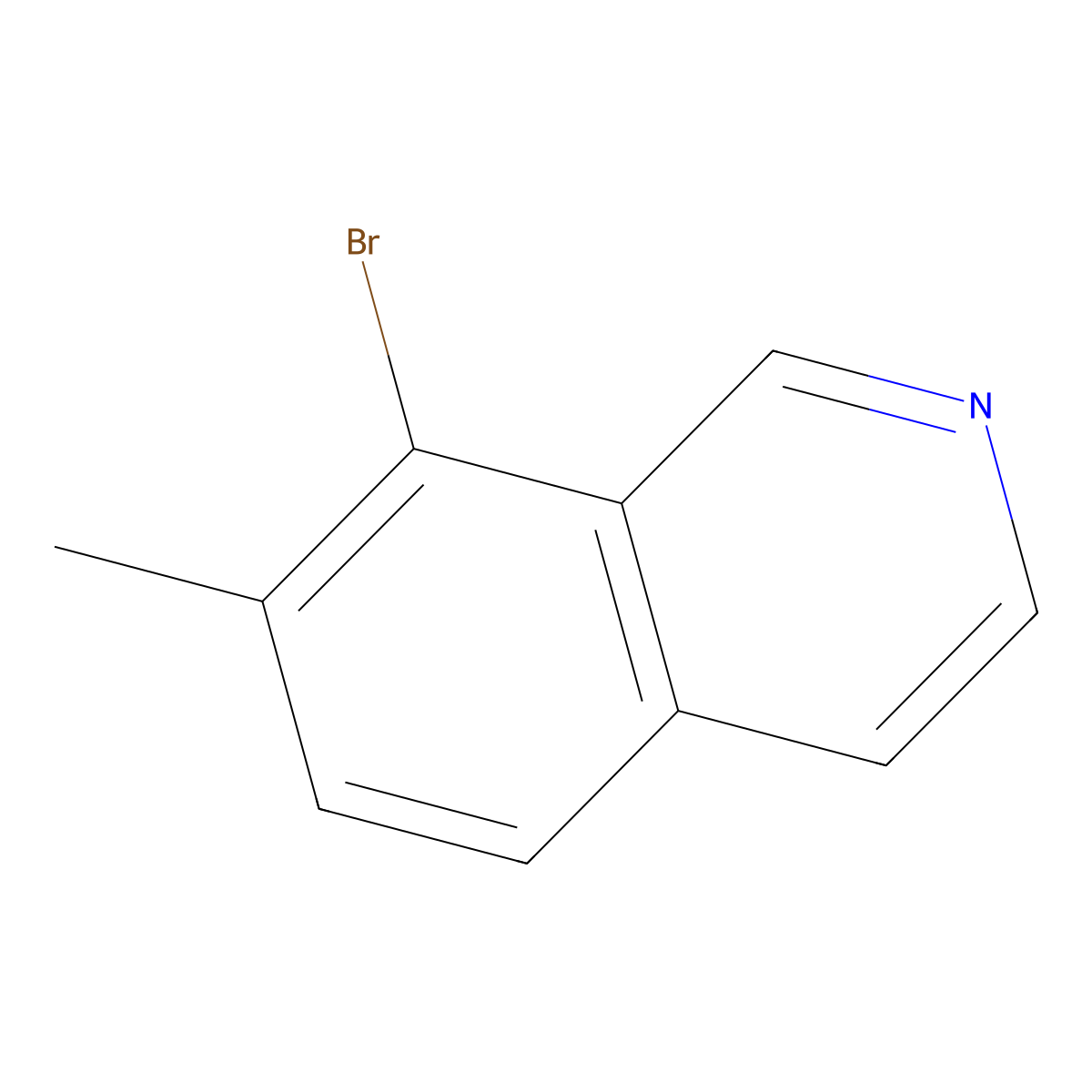 8-Bromo-7-methylisoquinoline molecular structure, CAS 1936091-91-6