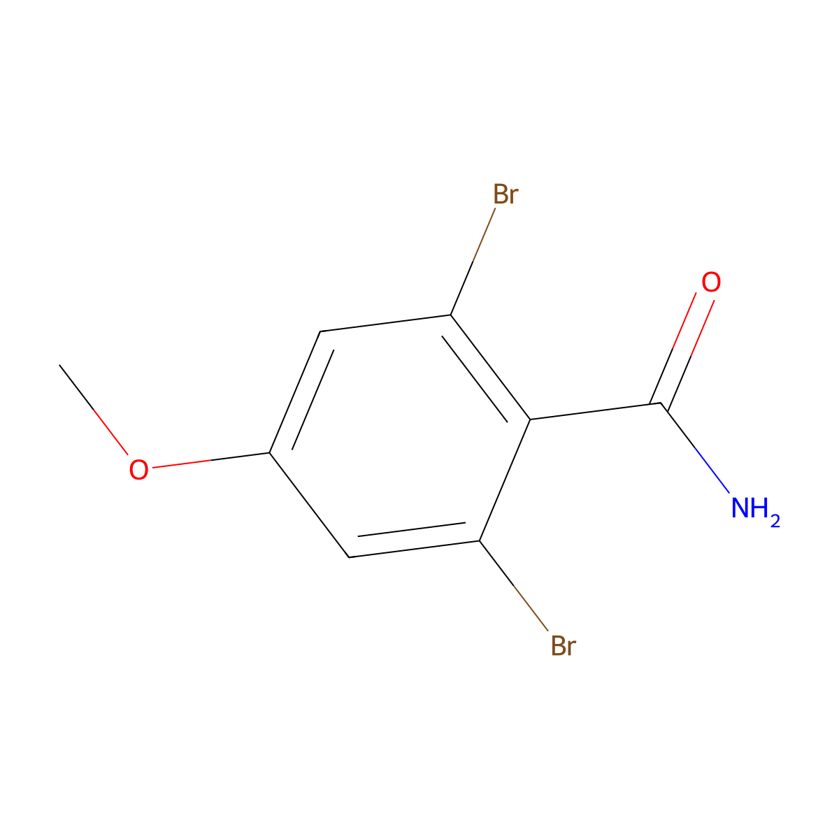 2,6-Dibromo-4-methoxybenzamide molecular structure, CAS 1936094-54-0