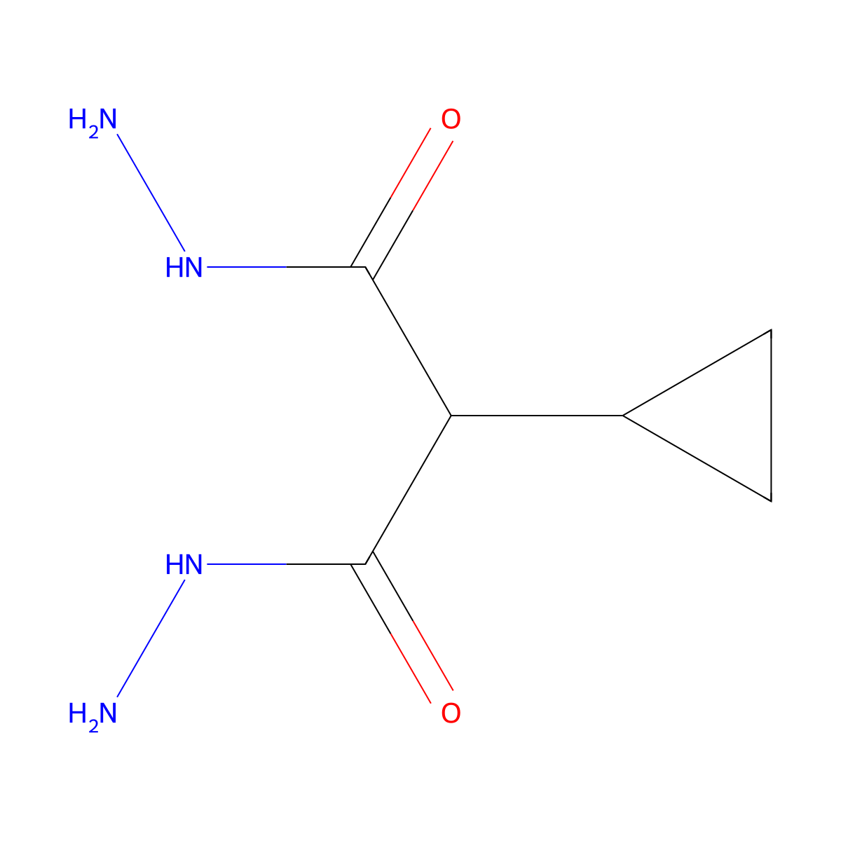 2-Cyclopropylmalonohydrazide molecular structure, CAS 1936096-43-3