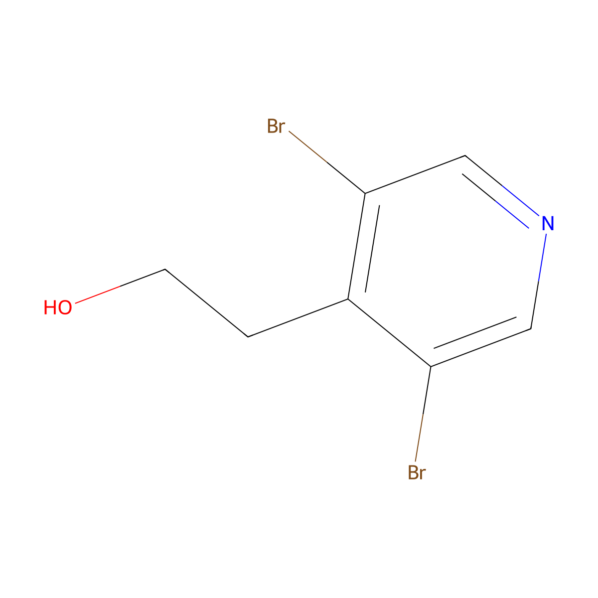2-(3,5-Dibromopyridin-4-yl)ethan-1-ol molecular structure, CAS 1936096-71-7