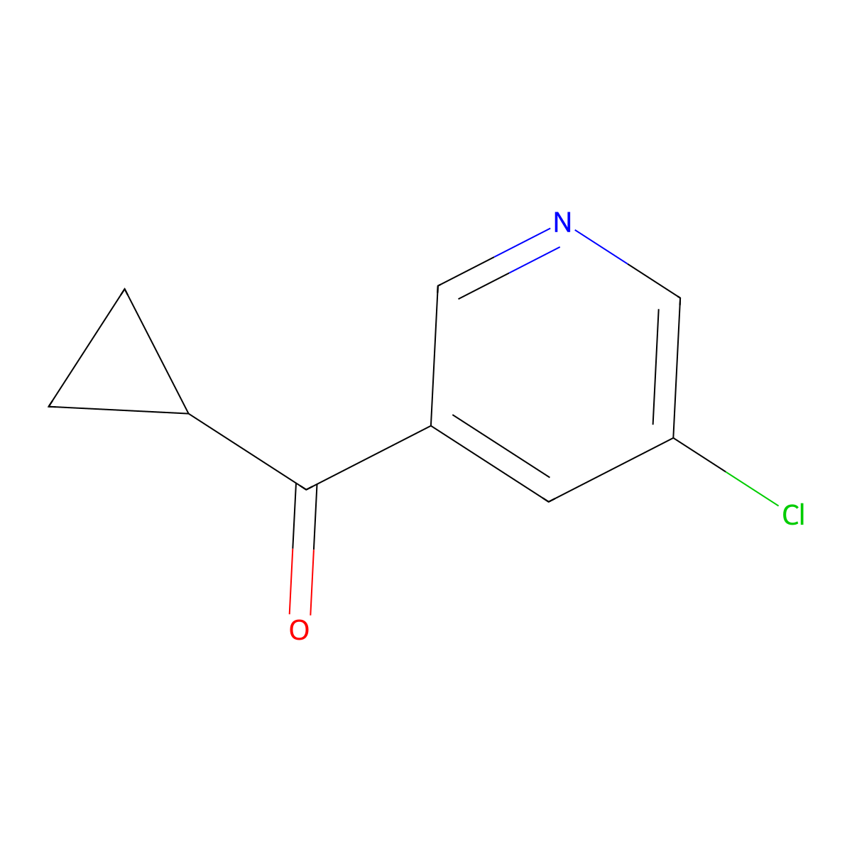 (5-Chloro-3-pyridinyl)cyclopropylmethanone molecular structure, CAS 1936096-88-6