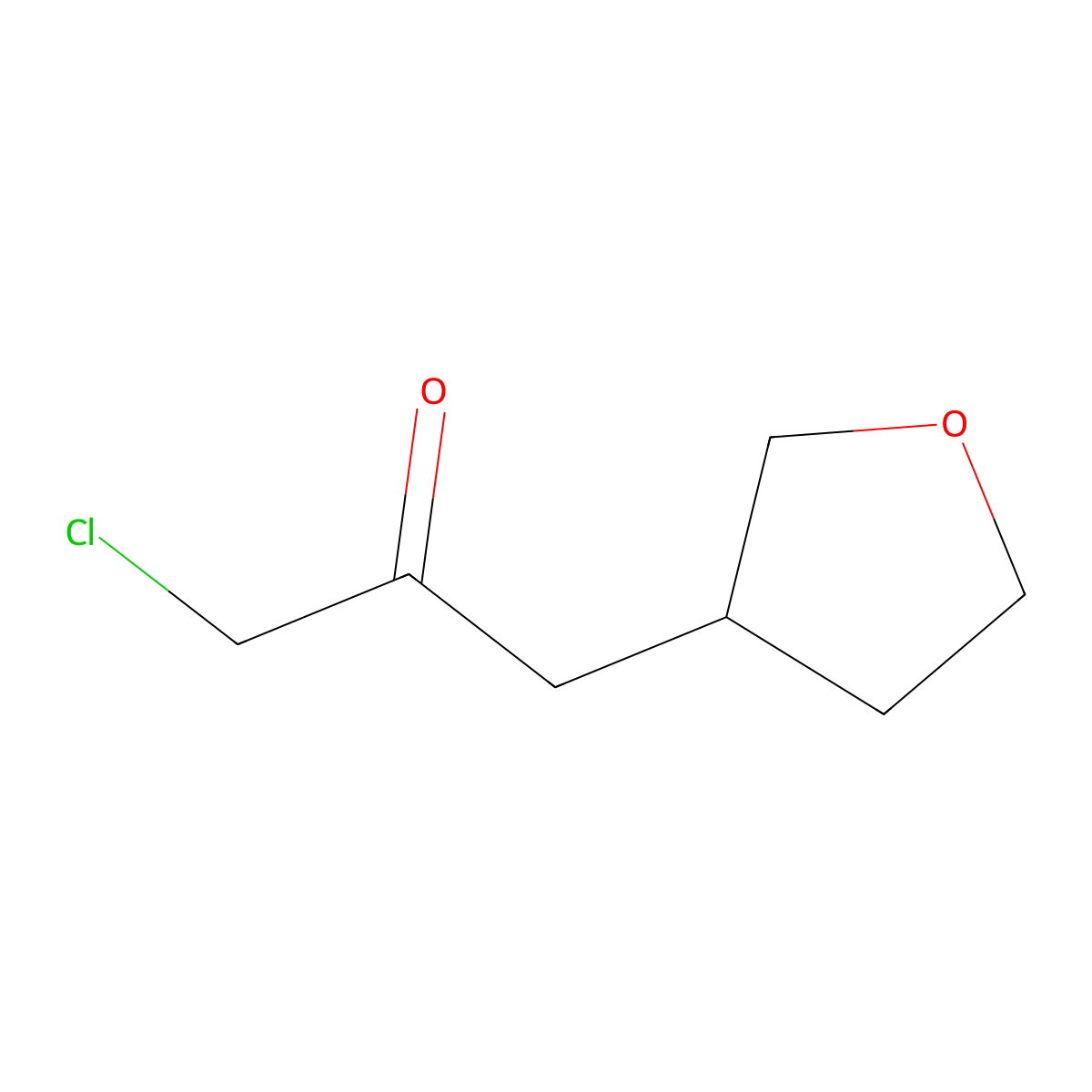 1-Chloro-3-(oxolan-3-yl)propan-2-one molecular structure, CAS 1936097-26-5