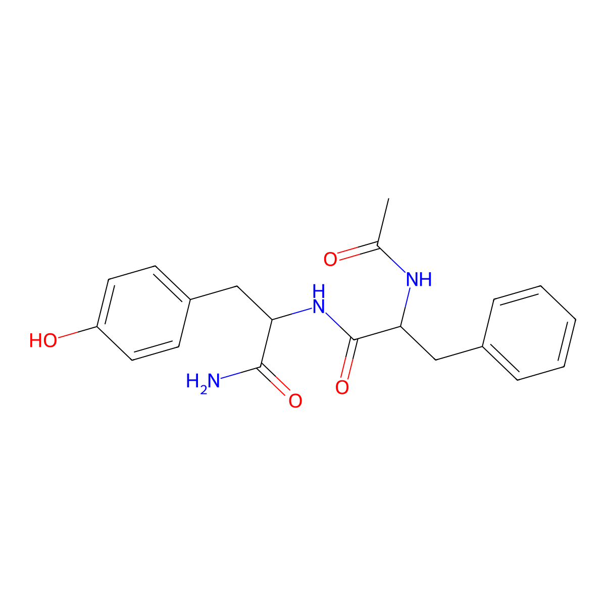 N-Acetyl-L-phenylalanyl-L-tyrosinamide molecular structure, CAS 19361-52-5
