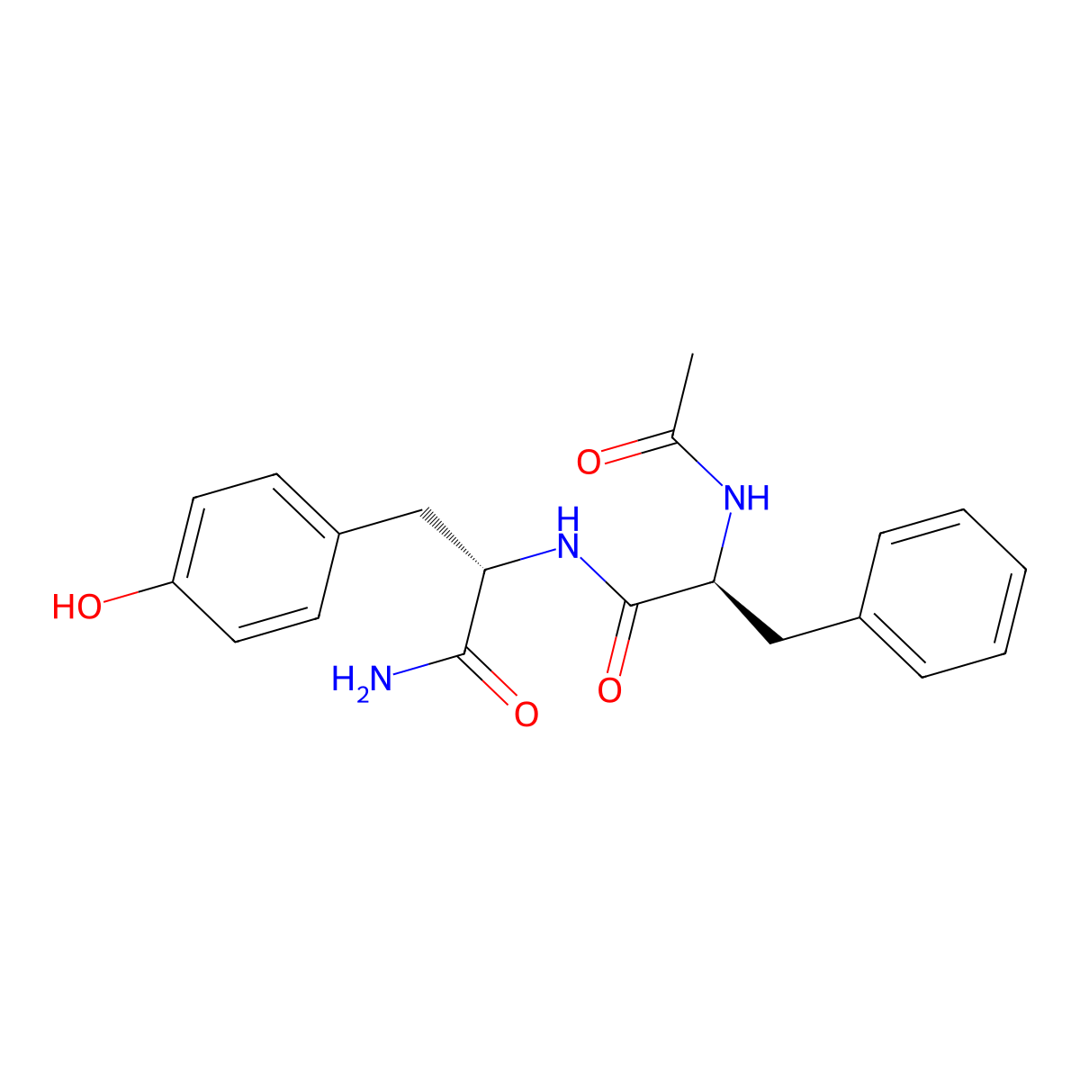 N-Acetyl-L-phenylalanyl-L-tyrosinamide molecular structure, CAS 19361-52-5