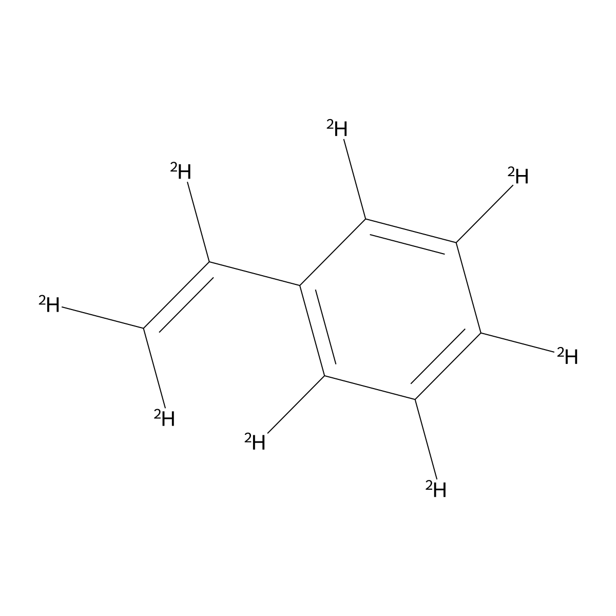 (2H8)Styrene molecular structure, CAS 19361-62-7