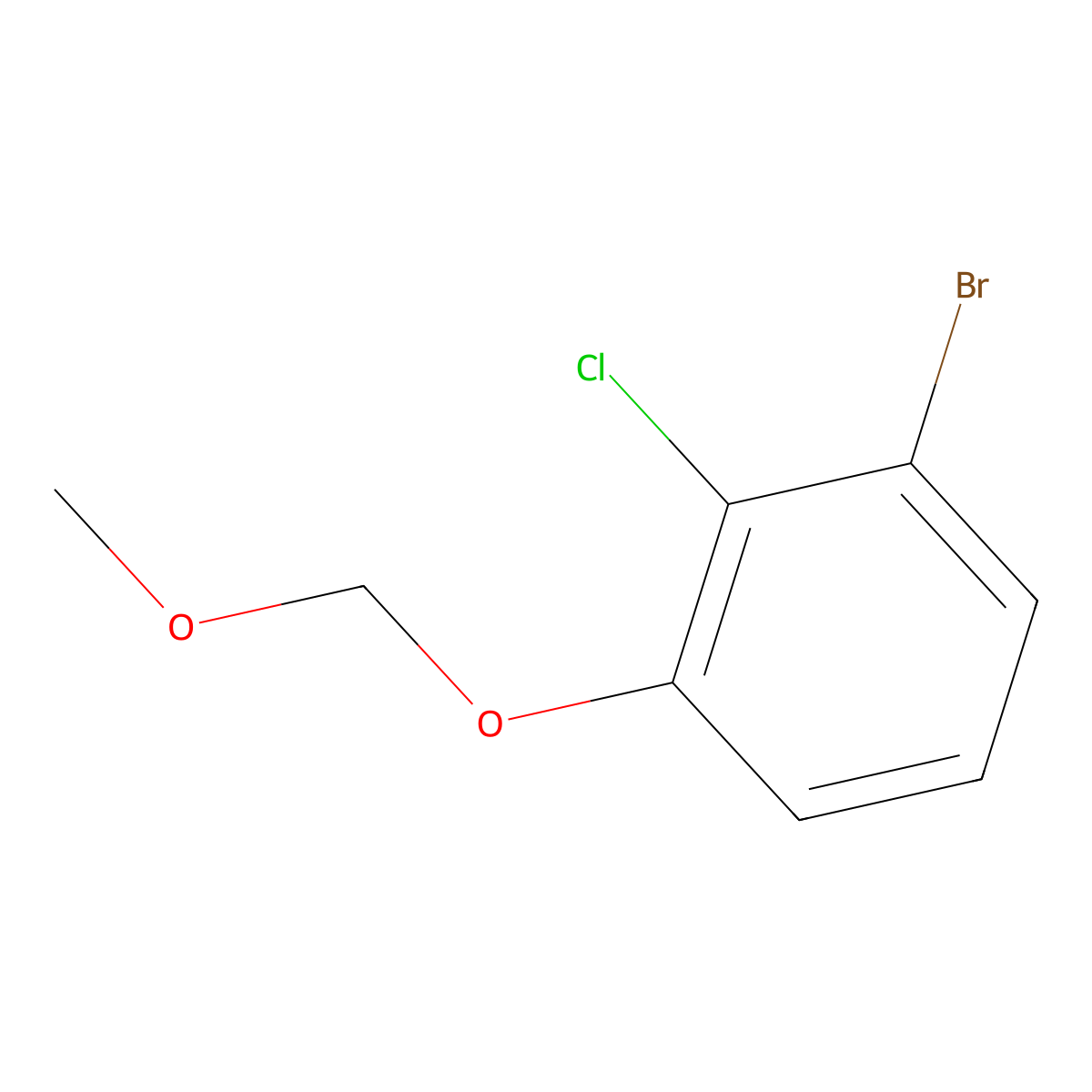 1-Bromo-2-chloro-3-(methoxymethoxy)benZene molecular structure, CAS 1936101-00-6