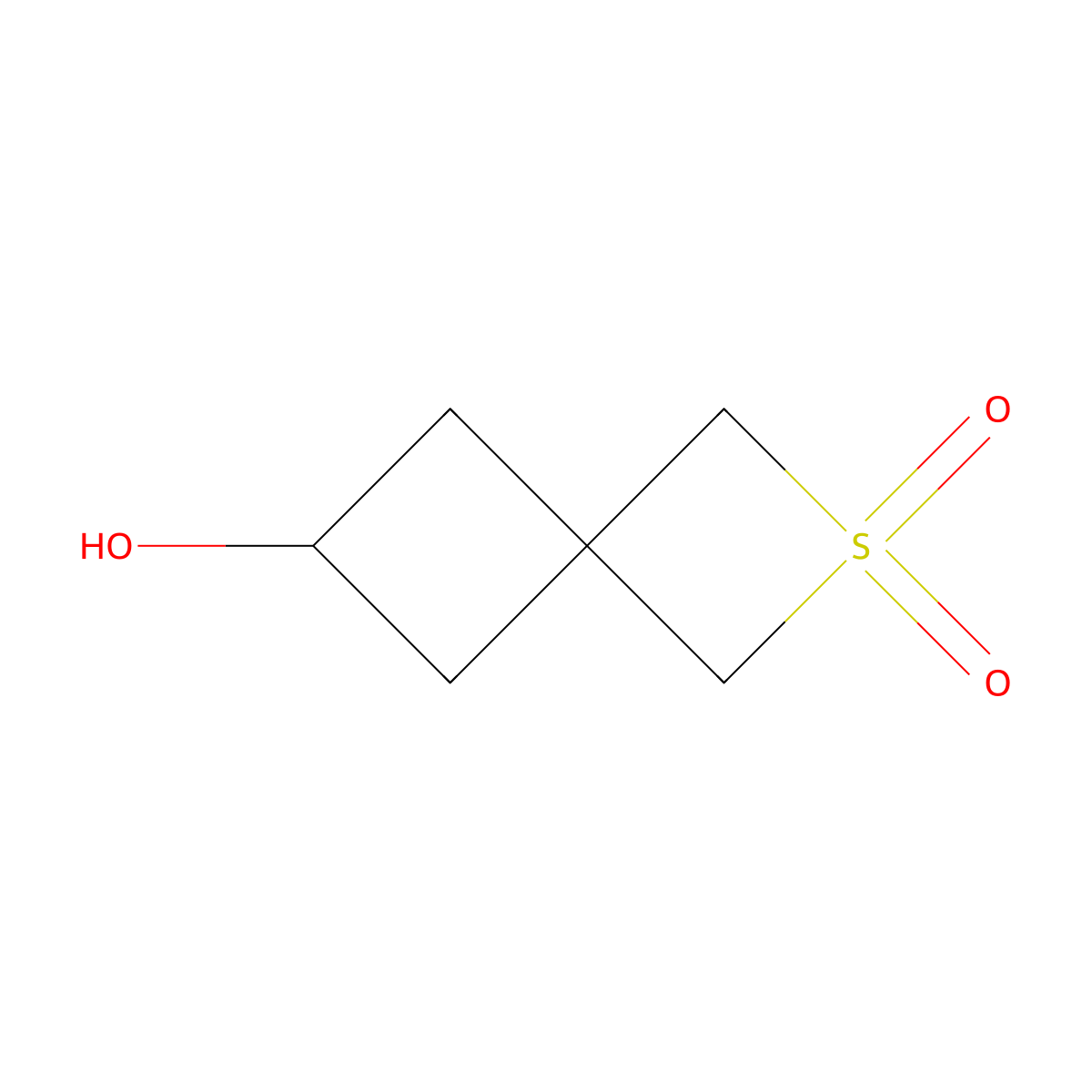 6-Hydroxy-2-thiaspiro[3.3]heptane 2,2-dioxide molecular structure, CAS 1936102-87-2