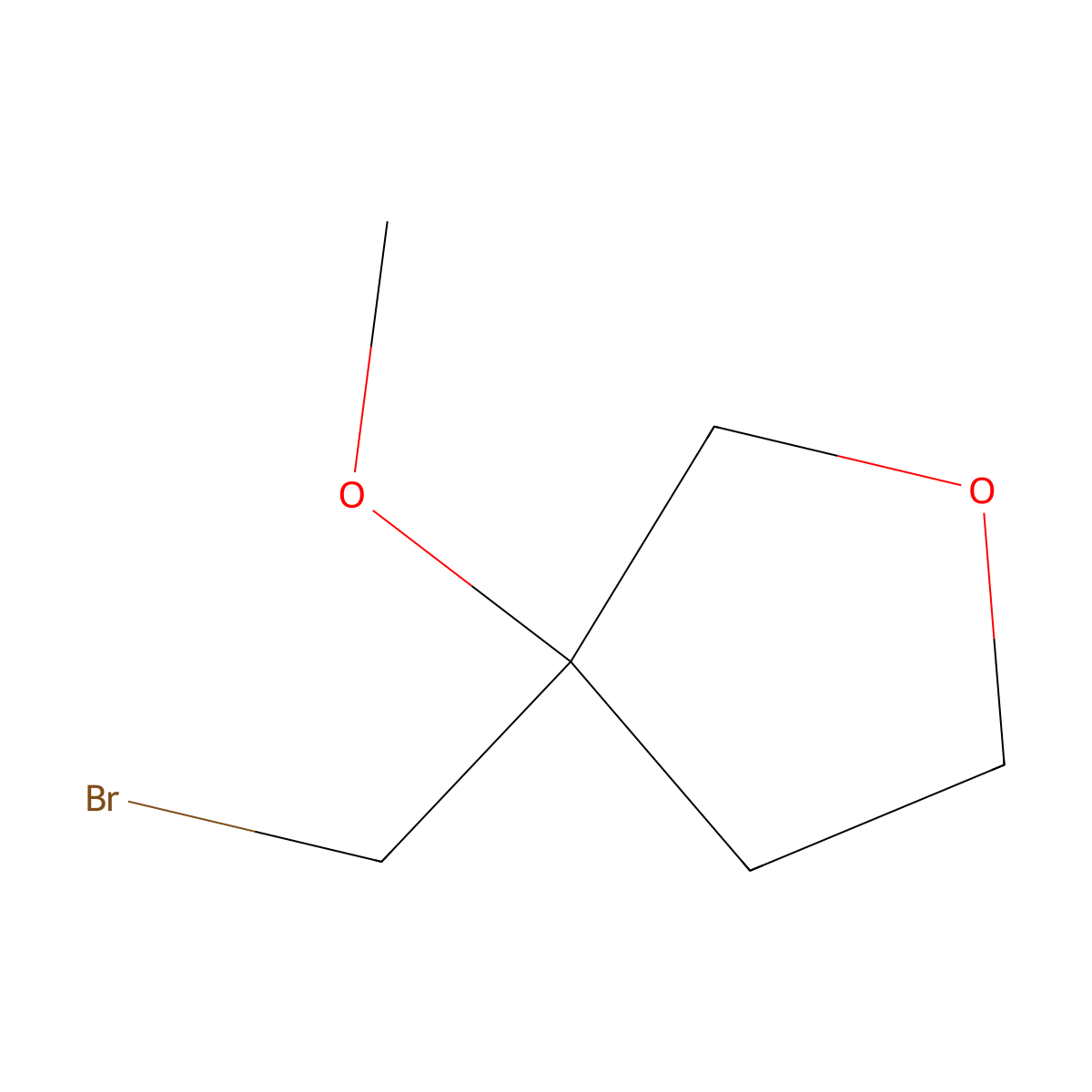 3-(Bromomethyl)-3-methoxyoxolane molecular structure, CAS 1936104-51-6