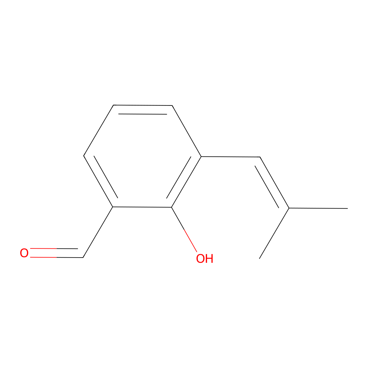 2-Hydroxy-3-(2-methyl-1-propen-1-yl)benzaldehyde molecular structure, CAS 1936107-11-7