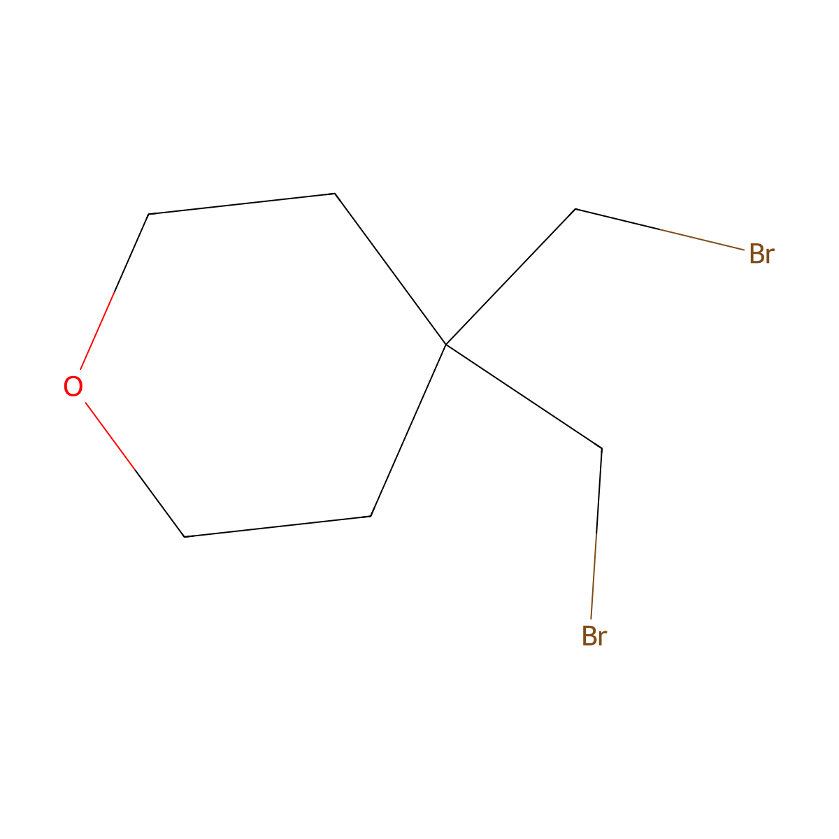 4,4-Bis(bromomethyl)oxane molecular structure, CAS 1936111-60-2