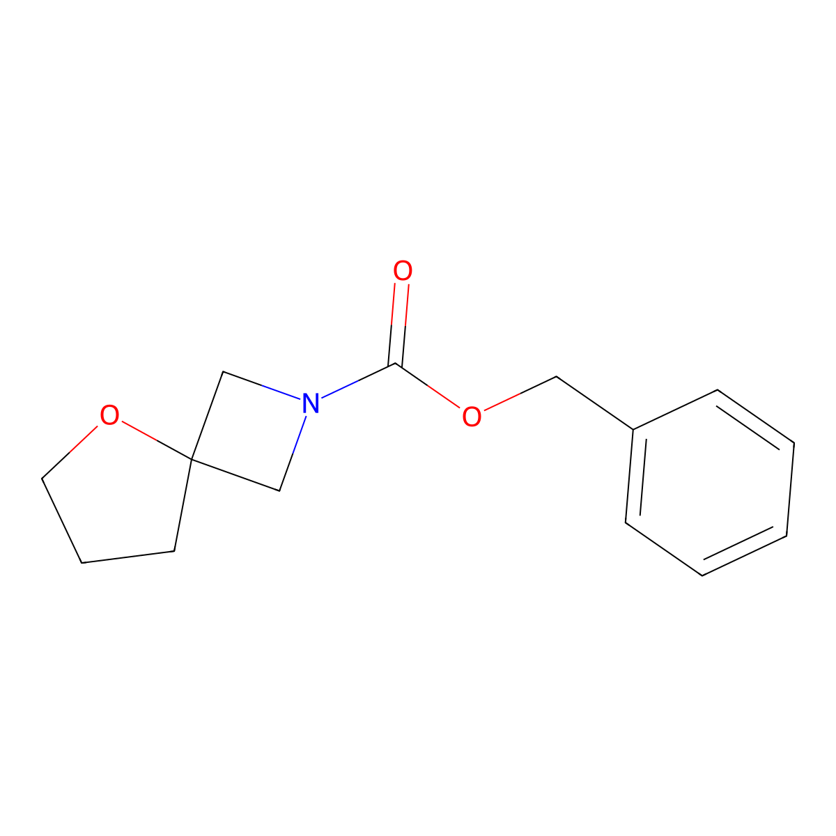 Benzyl 5-oxa-2-azaspiro[3.4]octane-2-carboxylate molecular structure, CAS 1936120-50-1