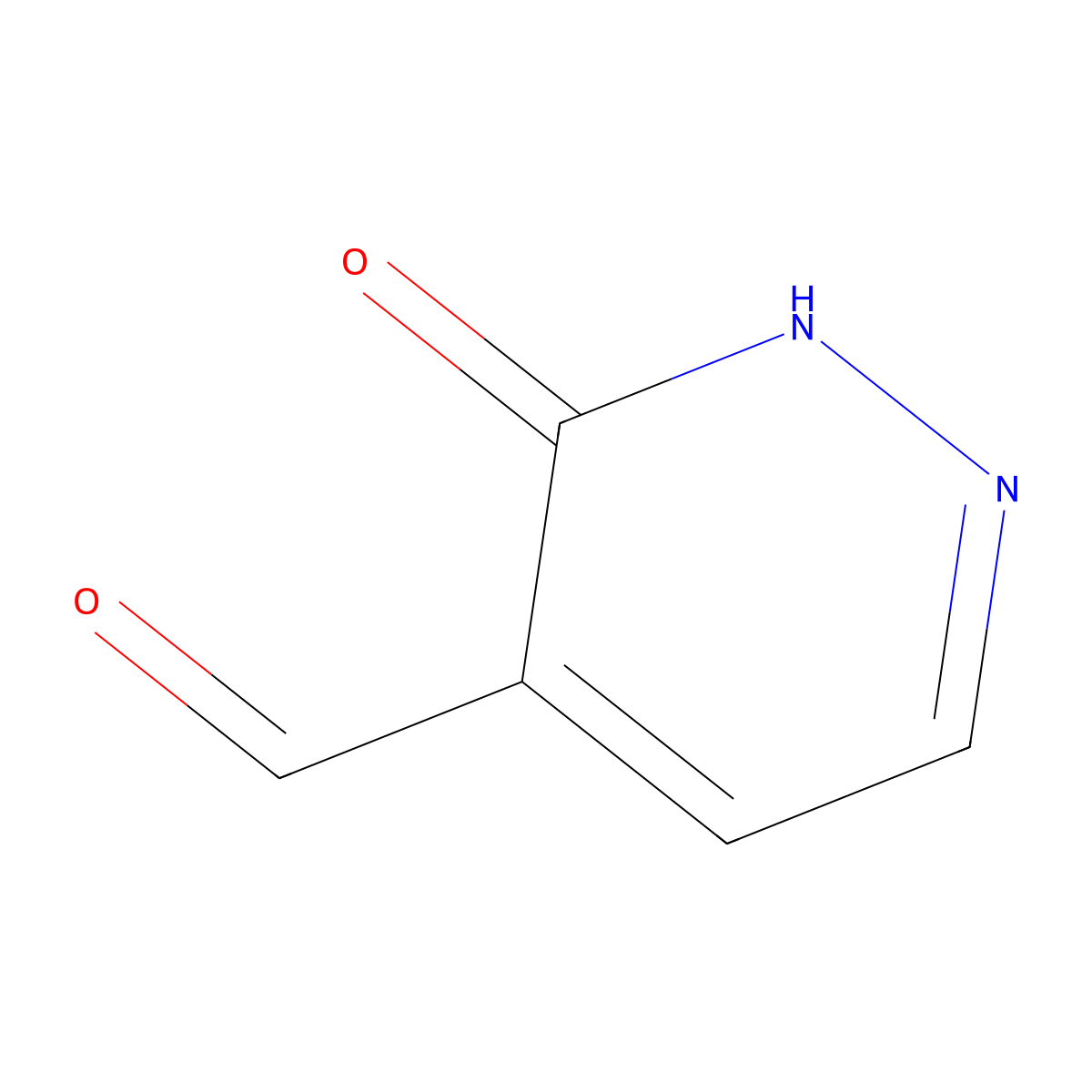 3-Hydroxypyridazine-4-carbaldehyde molecular structure, CAS 1936127-37-5