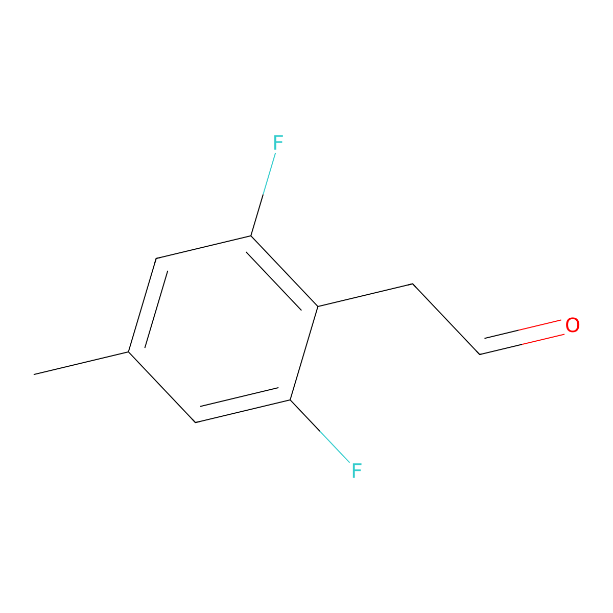 2-(2,6-Difluoro-4-methylphenyl)acetaldehyde molecular structure, CAS 1936127-70-6