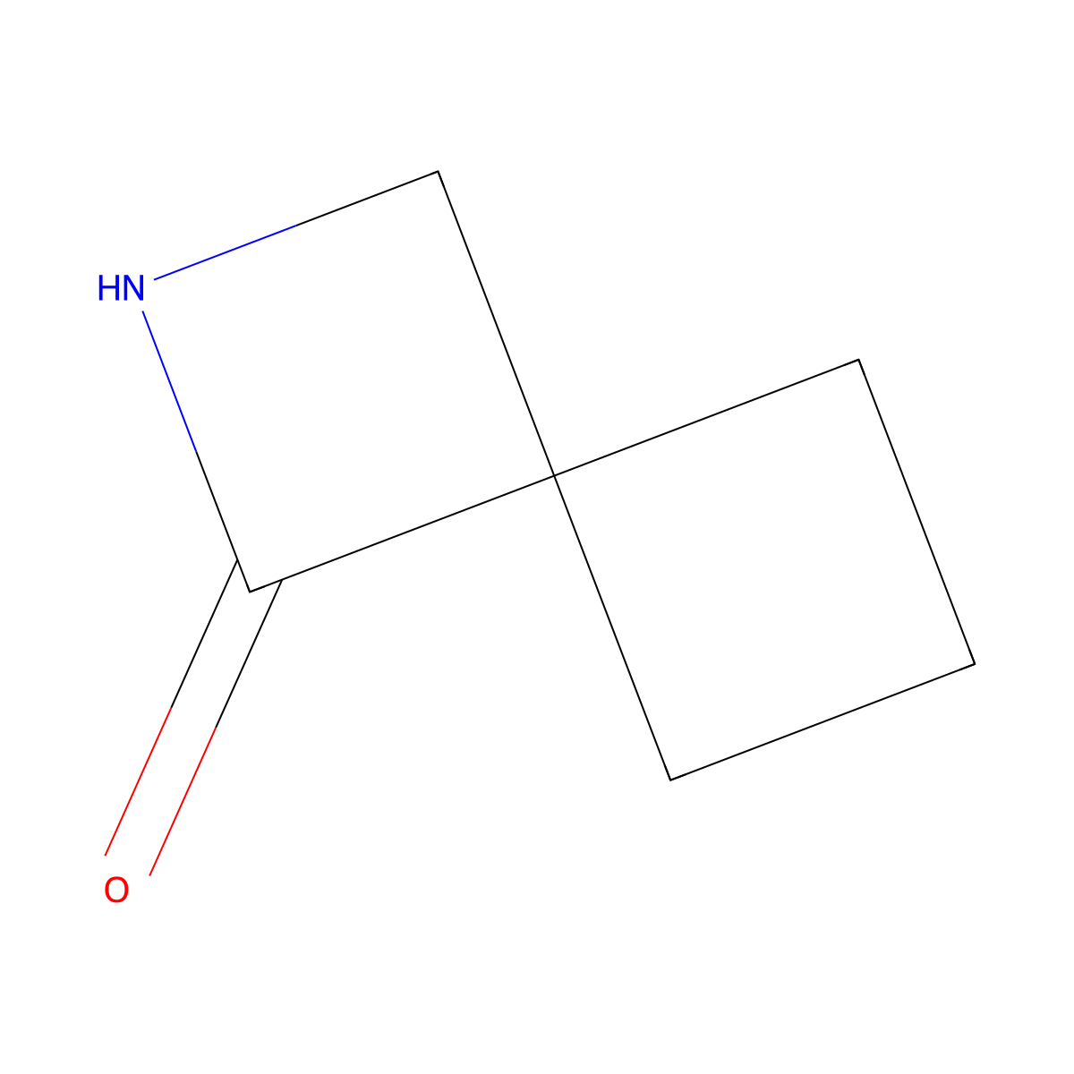 2-Azaspiro(3.3)heptan-1-one molecular structure, CAS 1936132-15-8