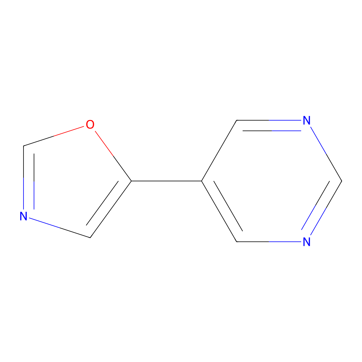 5-(Pyrimidin-5-yl)oxazole molecular structure, CAS 1936132-43-2