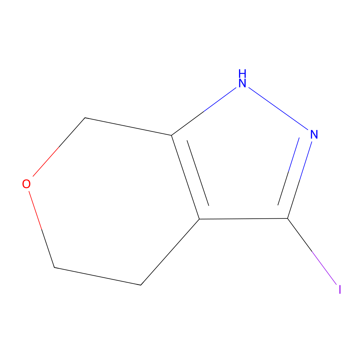 3-Iodo-1,4,5,7-tetrahydropyrano[3,4-C]pyrazole molecular structure, CAS 1936132-88-5