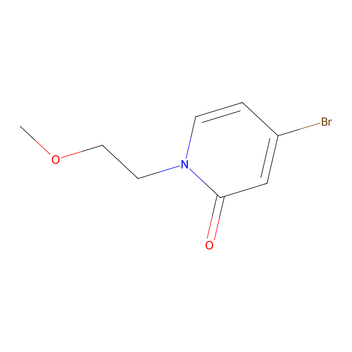 4-Bromo-1-(2-methoxyethyl)-1,2-dihydropyridin-2-one molecular structure, CAS 1936135-61-3