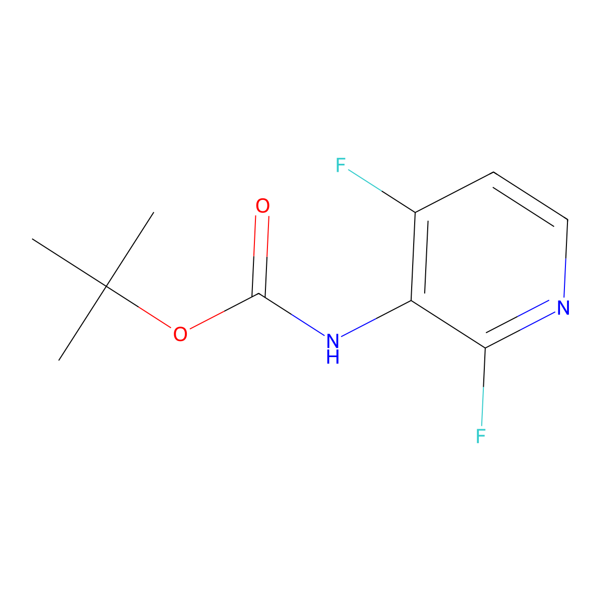 tert-butyl N-(2,4-difluoropyridin-3-yl)carbamate molecular structure, CAS 1936136-31-0