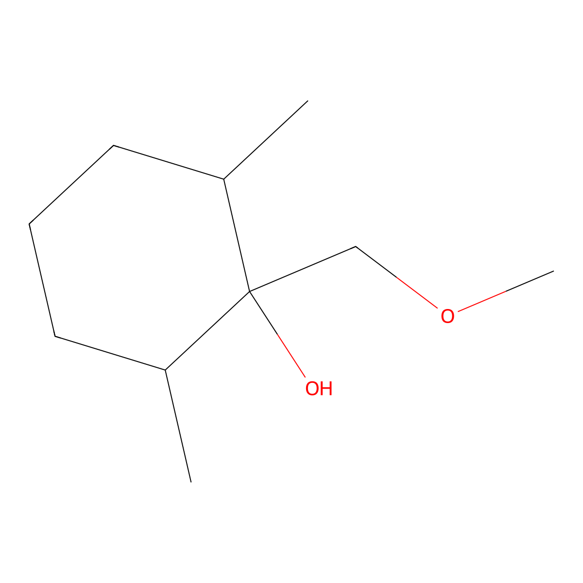 1-(Methoxymethyl)-2,6-dimethylcyclohexanol molecular structure, CAS 1936137-03-9