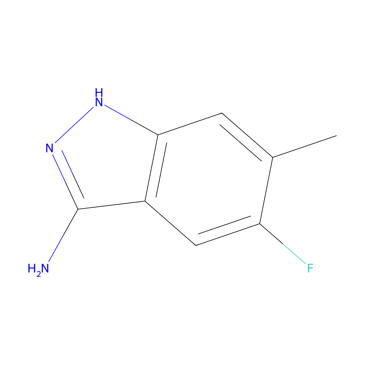5-Fluoro-6-methyl-1H-indazol-3-amine molecular structure, CAS 1936139-35-3
