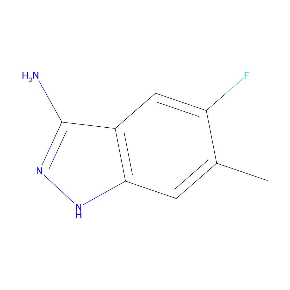 5-Fluoro-6-methyl-1H-indazol-3-amine molecular structure, CAS 1936139-35-3