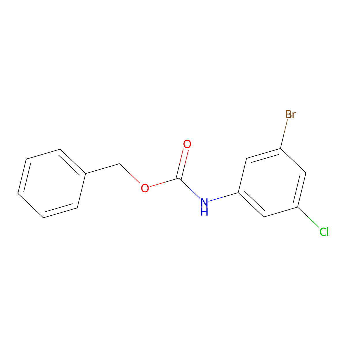 benzyl N-(3-bromo-5-chlorophenyl)carbamate molecular structure, CAS 1936144-63-6