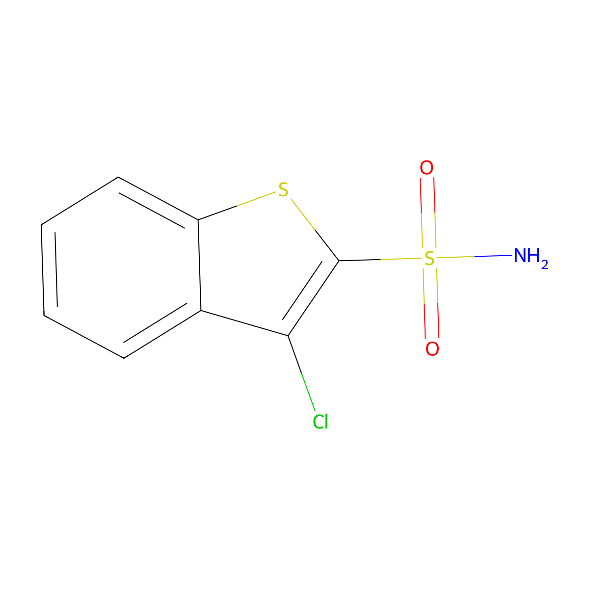 3-Chloro-1-benzothiophene-2-sulfonamide molecular structure, CAS 1936145-39-9