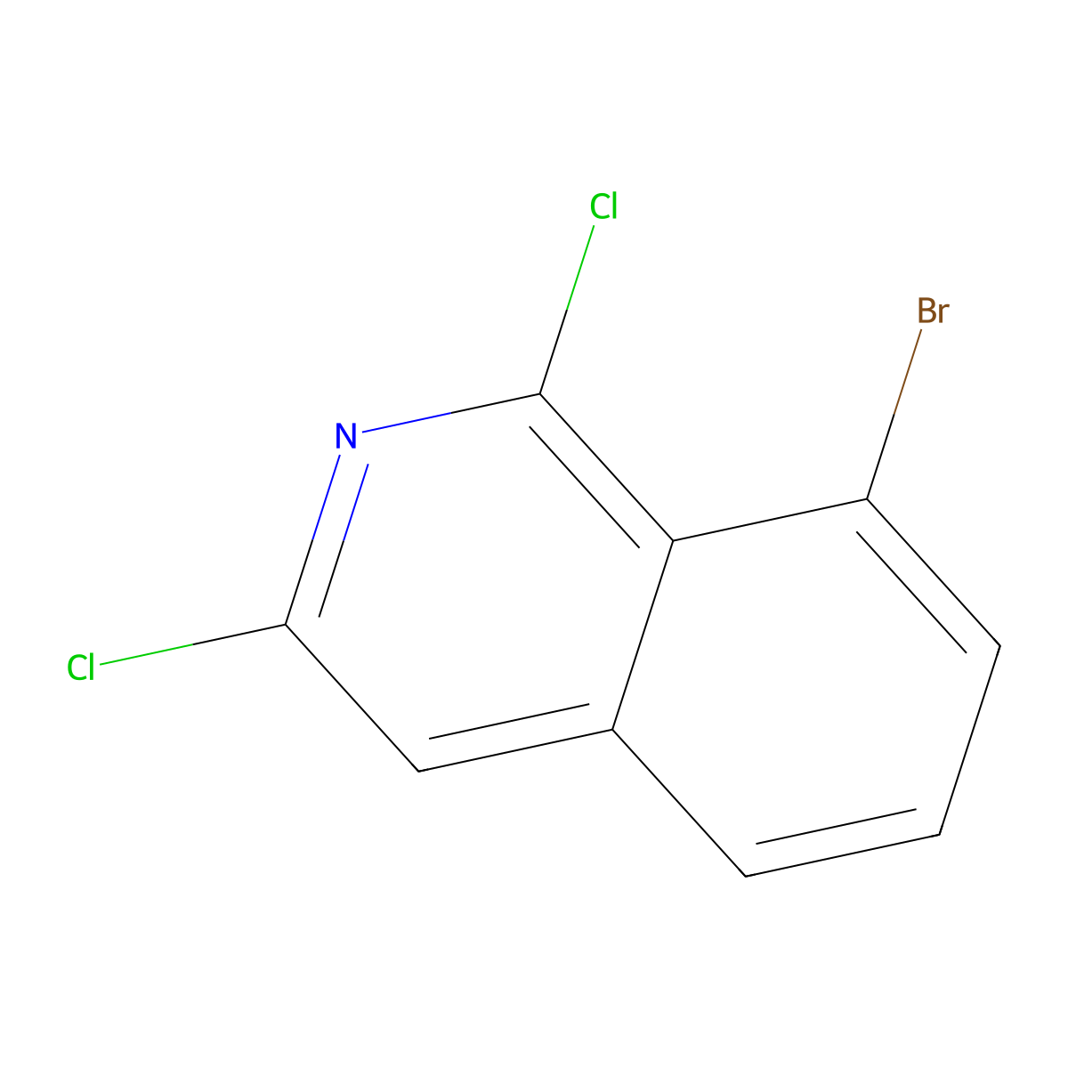 8-Bromo-1,3-dichloroisoquinoline molecular structure, CAS 1936146-98-3
