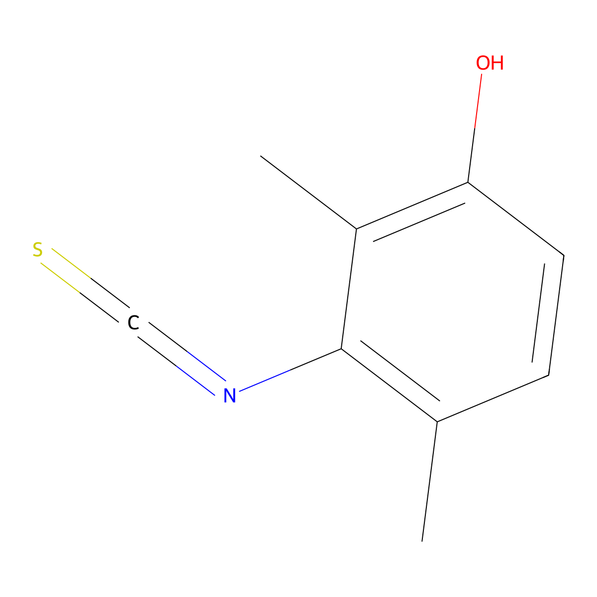 3-Isothiocyanato-2,4-dimethylphenol molecular structure, CAS 1936148-65-0
