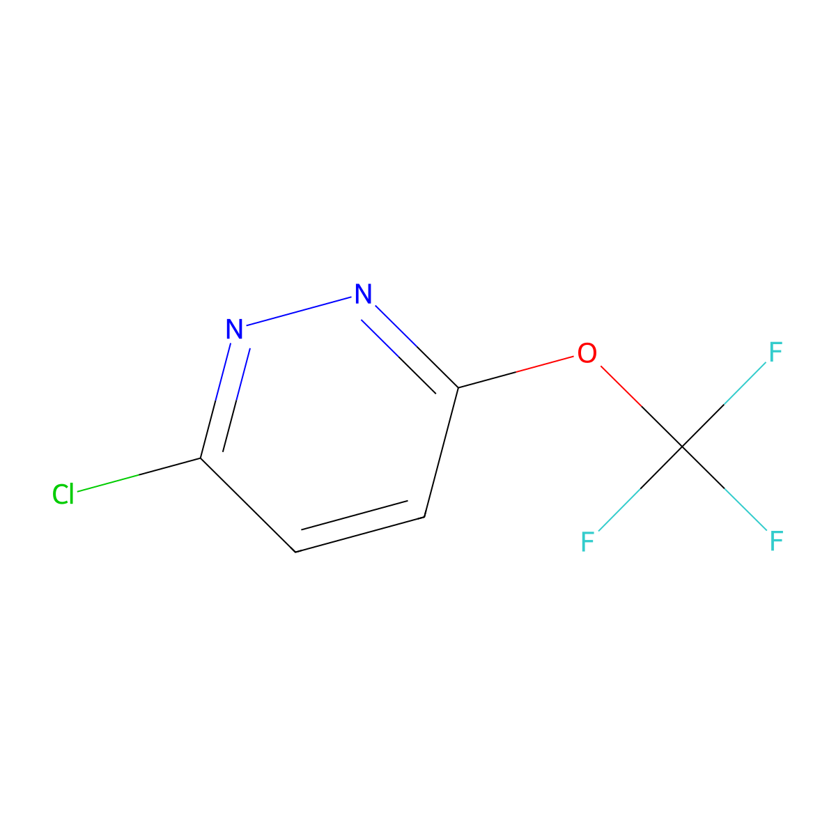 3-Chloro-6-(trifluoromethoxy)pyridazine molecular structure, CAS 1936149-68-6