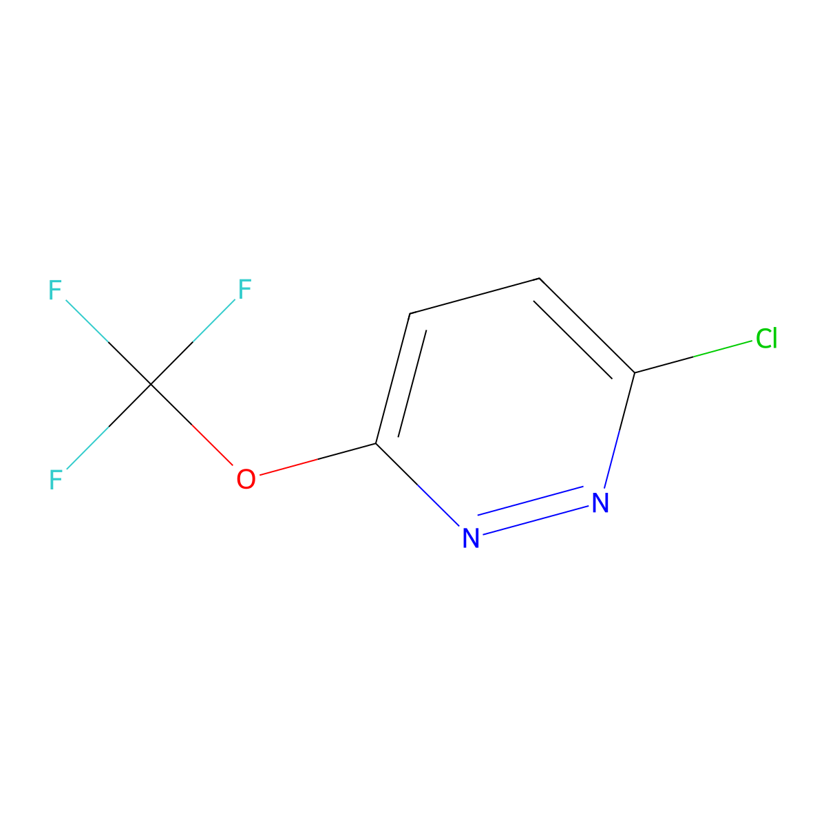 3-Chloro-6-(trifluoromethoxy)pyridazine molecular structure, CAS 1936149-68-6