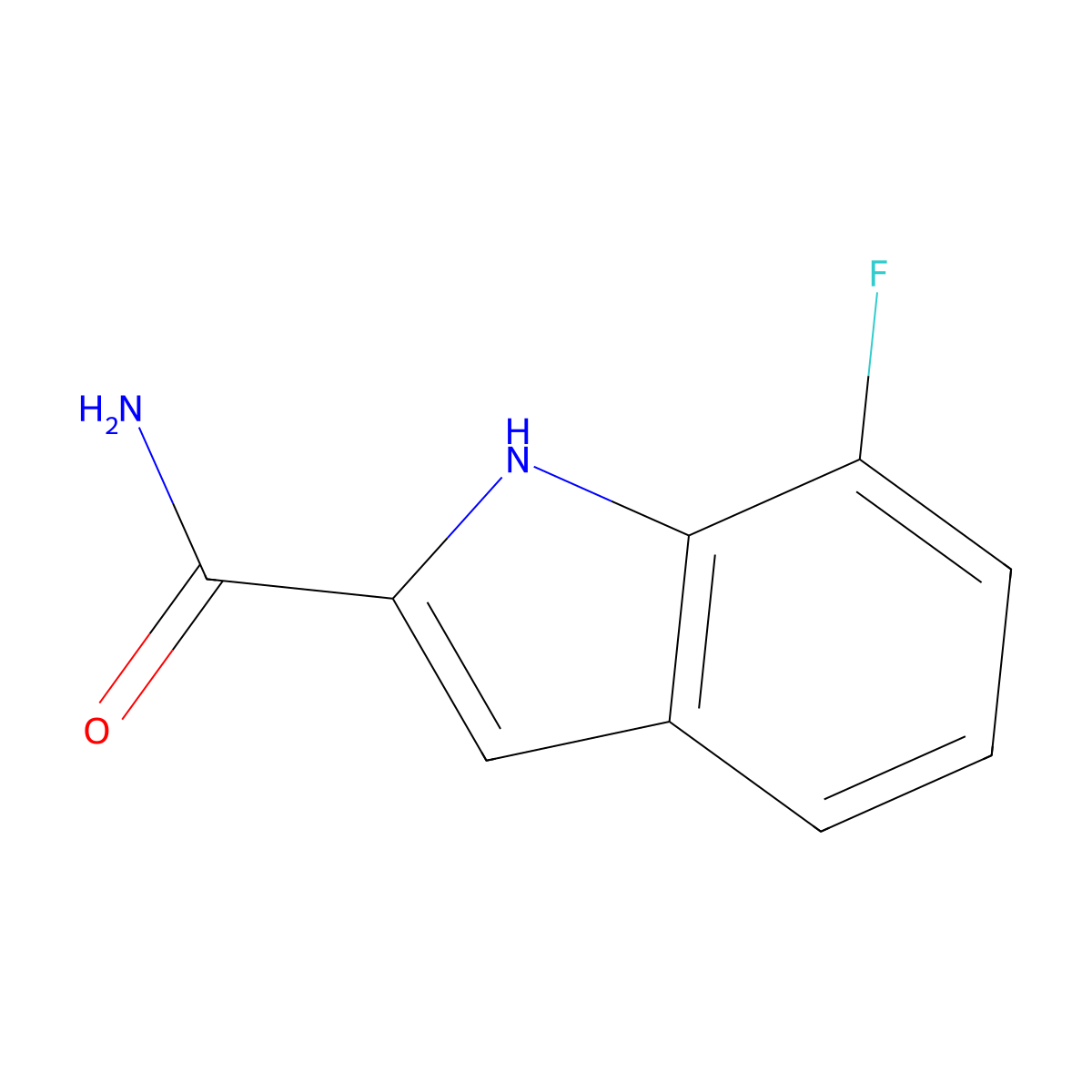 7-Fluoro-1H-indole-2-carboxamide molecular structure, CAS 1936150-37-6