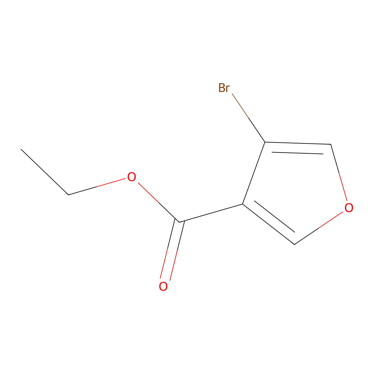 Ethyl 4-bromofuran-3-carboxylate molecular structure, CAS 1936152-00-9
