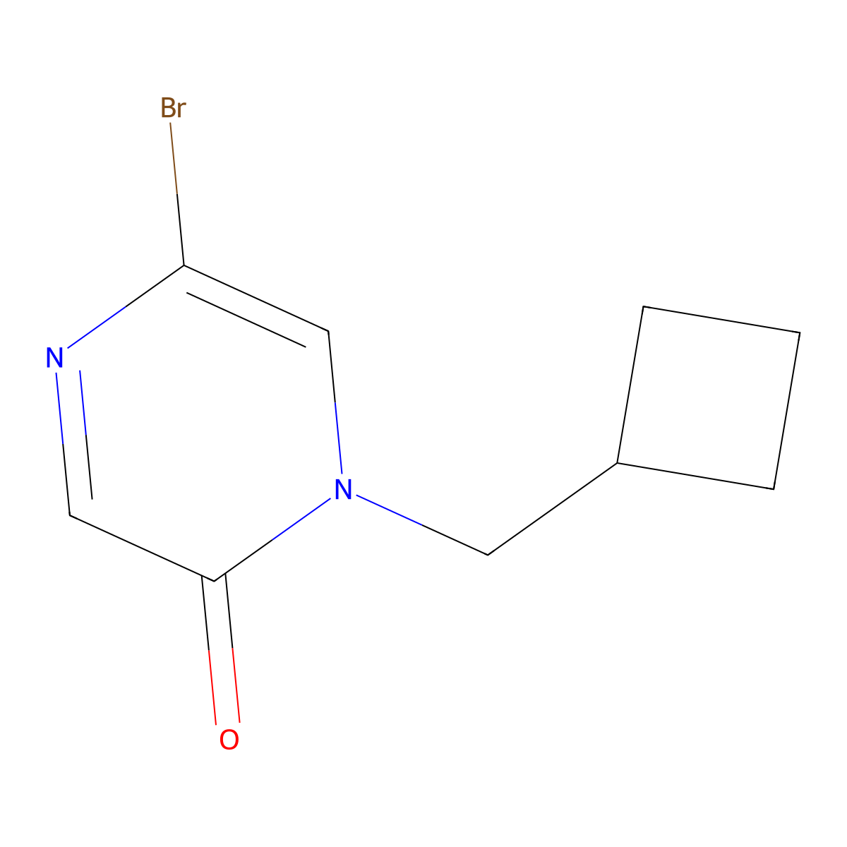 5-Bromo-1-(cyclobutylmethyl)pyrazin-2(1H)-one molecular structure, CAS 1936159-10-2