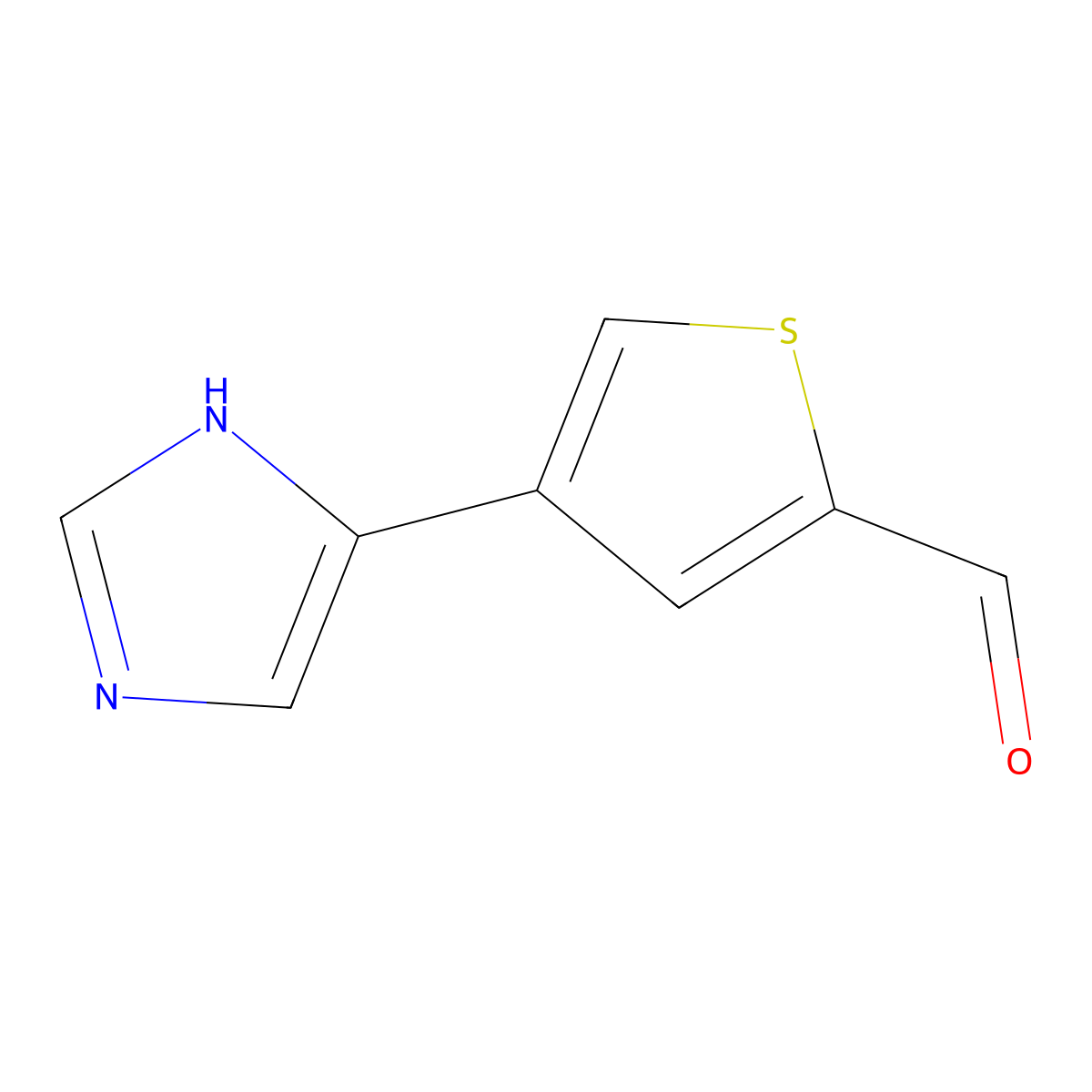 4-(1H-Imidazol-4-YL)thiophene-2-carbaldehyde molecular structure, CAS 1936159-54-4