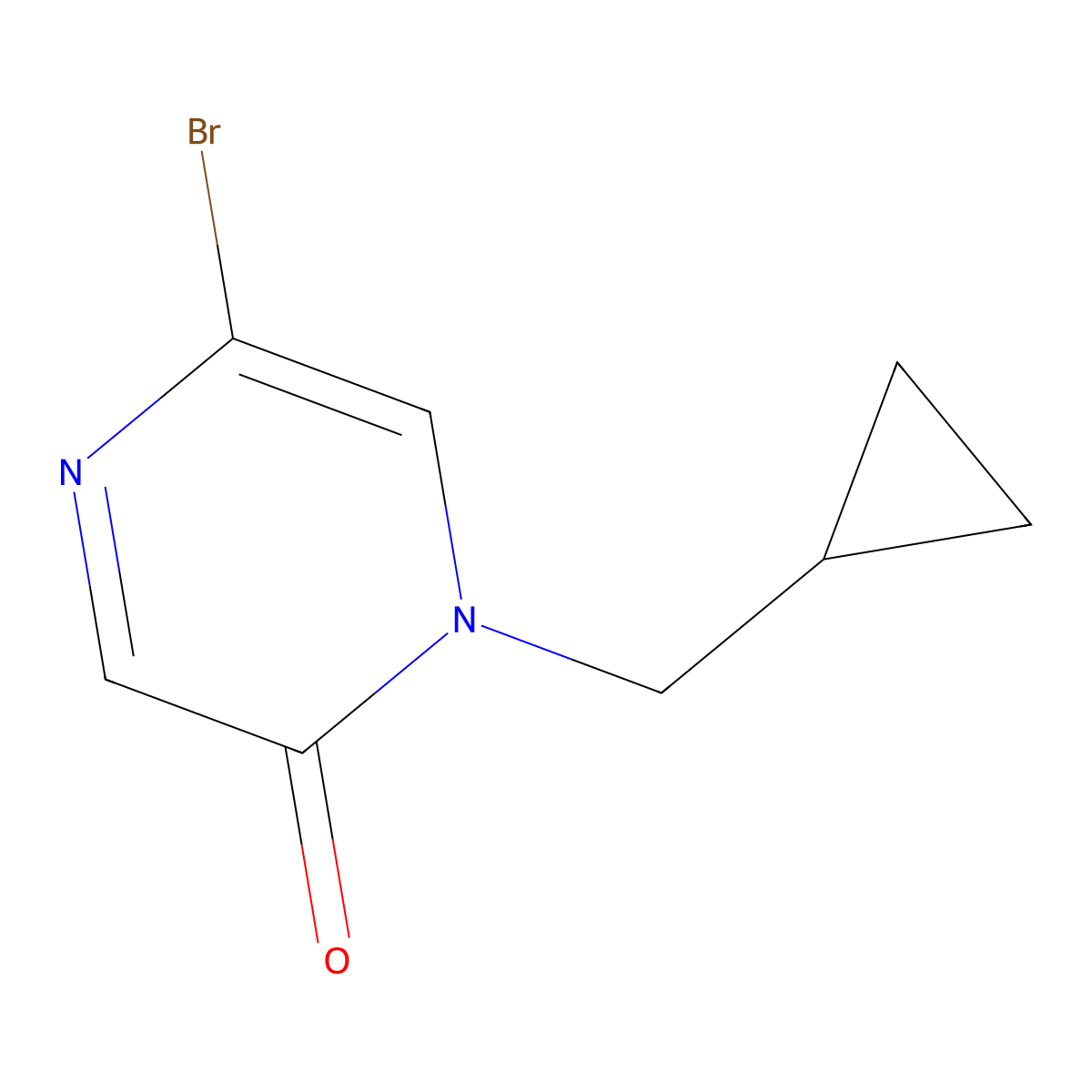 5-Bromo-1-(cyclopropylmethyl)pyrazin-2(1H)-one molecular structure, CAS 1936162-45-6