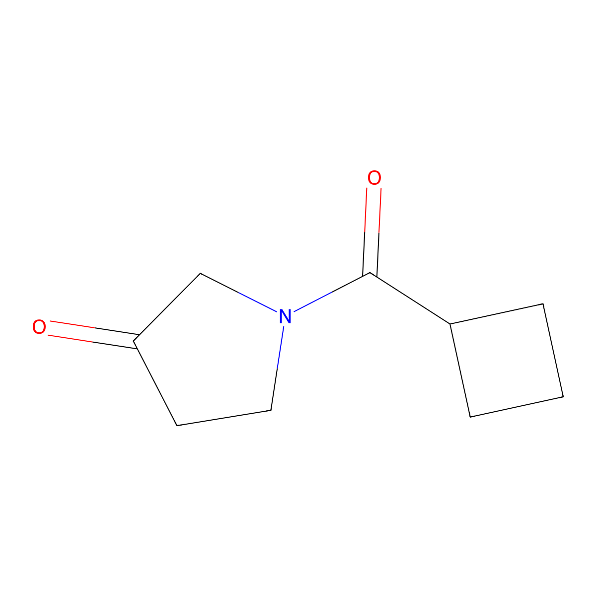 1-(Cyclobutanecarbonyl)pyrrolidin-3-one molecular structure, CAS 1936162-75-2