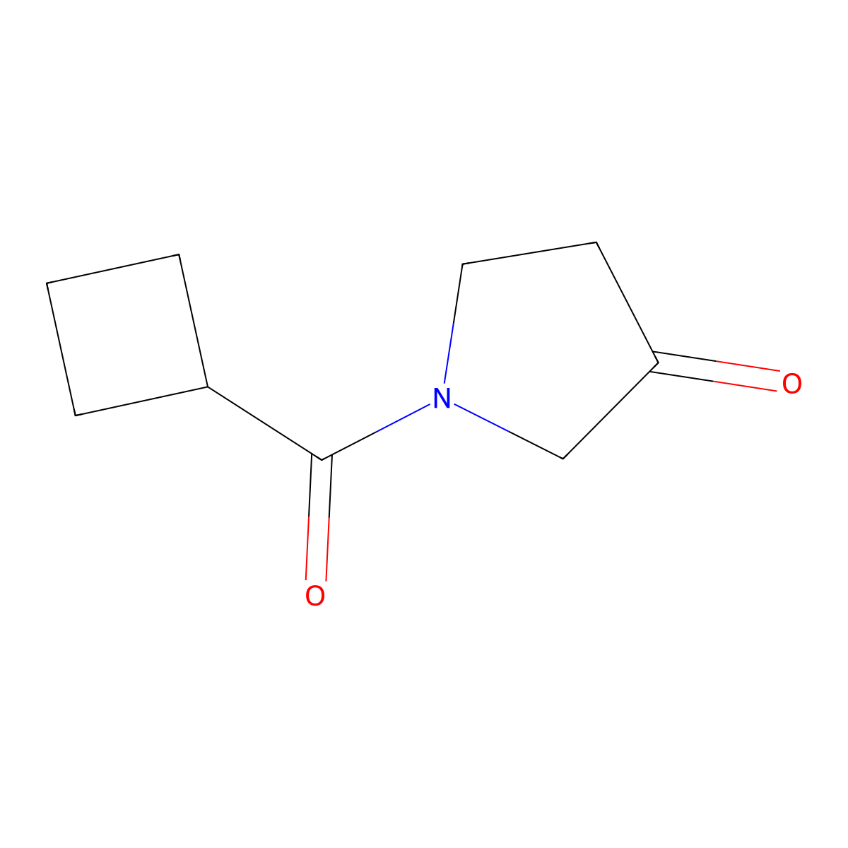 1-(Cyclobutanecarbonyl)pyrrolidin-3-one molecular structure, CAS 1936162-75-2